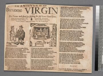 The ansvver to the buxome virgin or, the farmer well-fitted, for slighting his first love honest Joan. When men can be so false as he, and waver with the wind, I do protest, I do not jest, they're fitted in their kind. To the tuue [sic] of, The countrey-farmer, or, the buxome virgin