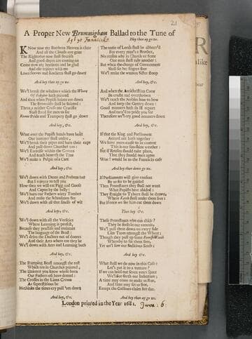 A proper new Brummigham ballad to the tune of Hey then up go we