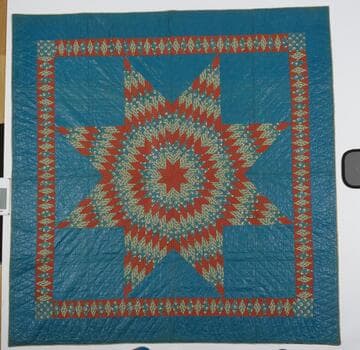 Lone Star Quilt - Red, White and Blue