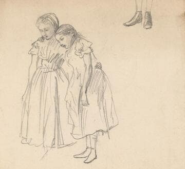 Two Girls Holding Each Other