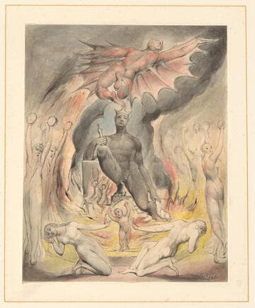 Illustration 5 to Milton's "On the Morning of Christ's Nativity": The Flight of Moloch