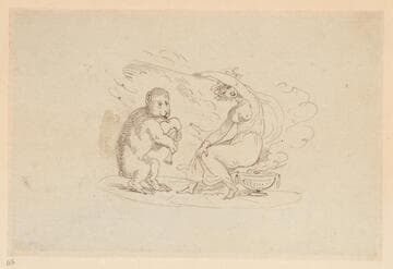 A Woman and a Monkey