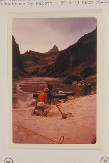 Avil and camera above Hance Rapid