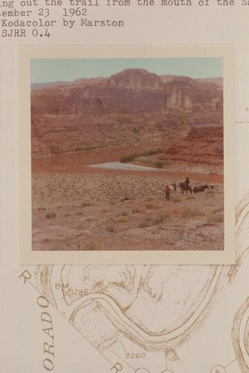 Riding out the trail from the mouth of the San Juan River