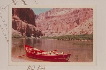 Upriver at Mile 51.9 above Nankoweap where the "Emma Dean" was moored for Hillers photo No. 185 stereo. Taken following determination of the location by George Billingsley