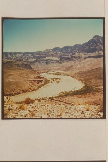 Up the Colorado River from the Moki structure at Mile 71.2.  The mouth of Cardenas Creek is lower center