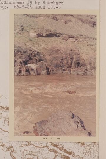 Rock one-third way across from right bank at head of Granite Narrows