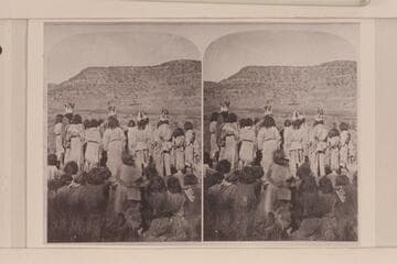 [print from a stereo] Kai Vav Its.  Tavo-Kok-i, or the Circle Dance (Summer Costume)