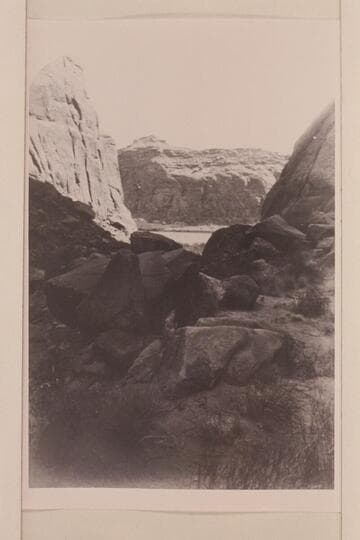 [print from half a stereo] "Views on the Colorado River," Glen Canon Series.  No. 144:  Wall across the River
