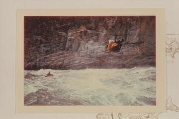 Guy in chopper photographing Garth in 217 Mile Rapid