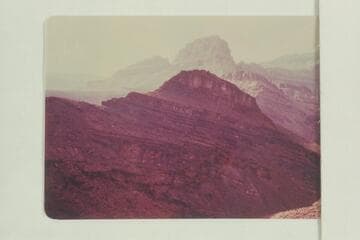 Tilted formation on the west side of Shinumo Creek.  Bass named it The Sinking Battleship