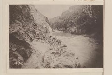 Upstream from Mile 102. Possible error, 1 mile. Turquoise Rapid