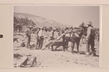 Navajo Trading Post. Armsby party enroute to Bridge to place plaque