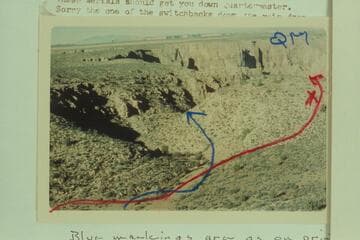 Head of Quartermaster Canyon. Virgin Mts. on horizon at left