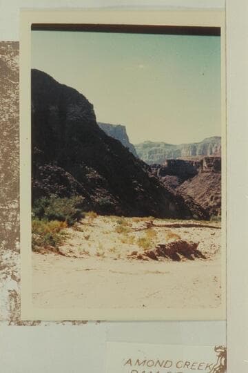 Background for photo of hotel at Diamond Creek identified by Ken Sleight. The camera would need to move southeast for the exact location