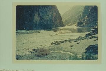 Up river at mouth of Travertine Creek