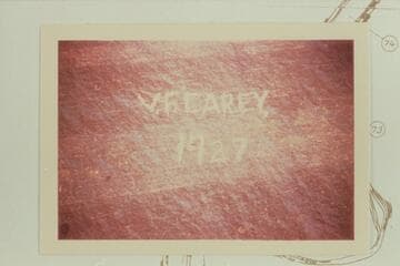 Inscription of Vincent F. Carey, Mile 75