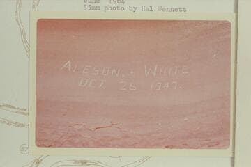 Inscription of Harry Aleson and Georgie White. Saddle of The Bowknot