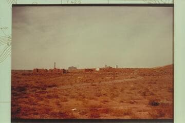 The burned Nevills home and surroundings.  Mexican Hat