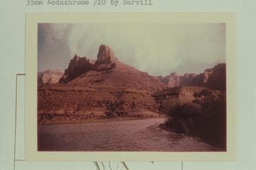 Buttes between Wire Fence Canyon and Three Fords Canyon from left bank at Mile 36.2