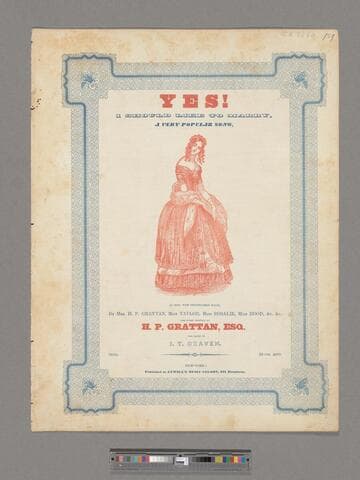 Yes! I should like to marry : a very popular song, / as sung with distinguished éclat, by Mrs. H. P. Grattan, Miss Taylor, Miss Rosalie, Miss Hood, &c. &c. ; the words written by H. P. Grattan ; the music by J. T. Craven