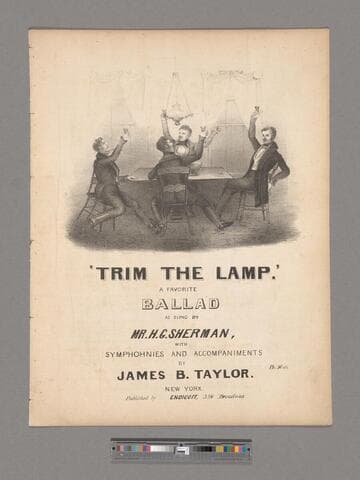 Trim the lamp' : a favorite ballad / as sung by Mr. H. G. Sherman, with symphonies and accompaniments by James B. Taylor