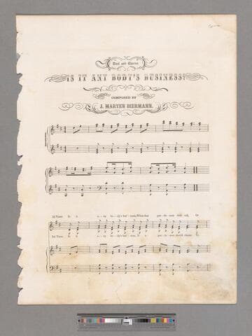 Is it anybody's business? / composed by J. Marten Biermann