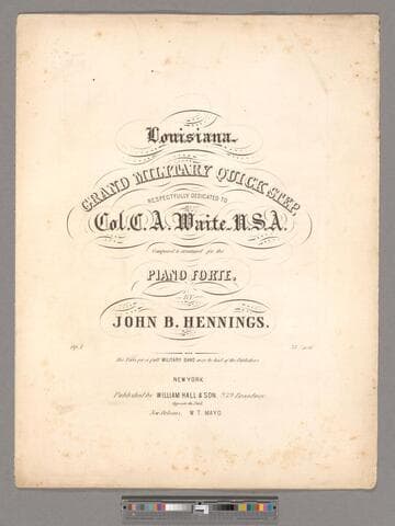 Louisiana grand military quick step : composed & arranged for the piano forte / by John B. Hennings