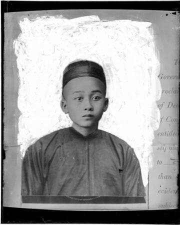 Head-shot portrait of a Chinese boy