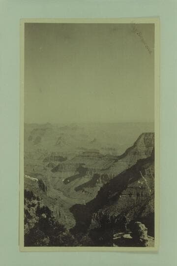 Grand Canyon from Grand View [photo reverse:  looking upstream]  George Bauwens collection