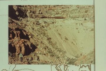 Redinour Mine (copper).  Breccia pipe below Supai formation