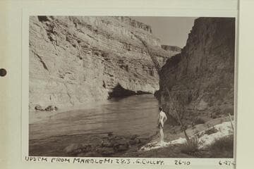 Upriver from Mile 28.3 in Marble Canyon.  Culley in foreground