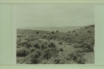 Northwest from angle No. 2 on Fishtail Mesa as shown on aerial mosaic.  Sent by Flagstaff Station 1962, Oct. 16; Ref. 4210