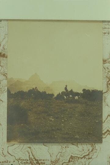 Krishna; Freya; Vishnu.  From head of Grand View Trail.  Print sent by Glen Dawson