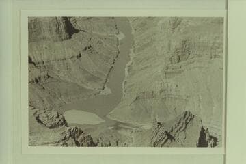 Mouth of Little Colorado from over Cape Solitude. Looking upstream into Marble Gorge. Approximate river flow: 17,000 cfs