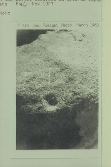 Inscription in the Little Colorado in area of Sipapu. Apparently reads: Pole Nov 192?