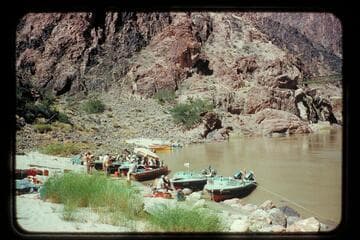 10 boats at Bright Angel Creek