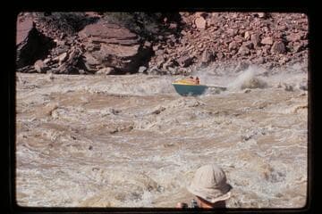 "Wee Yellow" down Hance Rapids, second run, 38,800 cfs