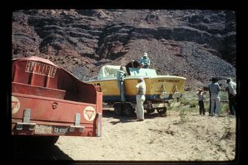 Fueling boats; Lees Ferry