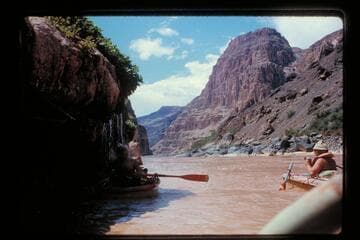 Belknap photos Buzz under springs at foot of Vulcan Rapids