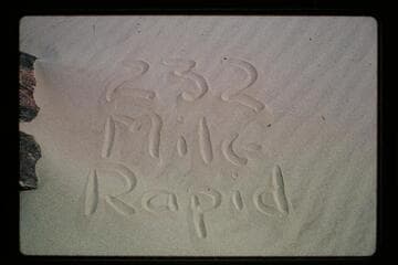 Sand marking 232 Mile Rapids