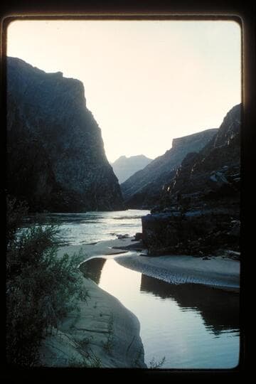 Up river from mouth of Travertine Creek