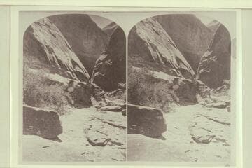 "Views on the Colorado River," Glen Canon Series, Tam-a-nump Canon, a lateral gorge. Copied from a stereo card in the Bishop collection in Salt Lake