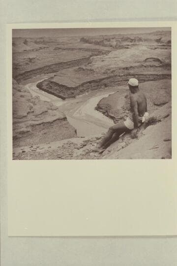 Gene Bush overlooking the mouth of the San Juan.  Sent 1960, Jan. 01 by Katie Lee