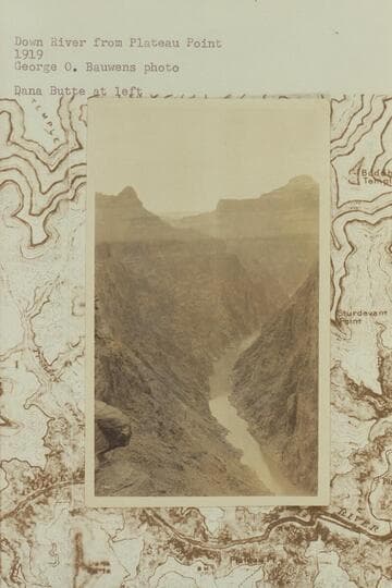 Downriver from Plateau Point. Dana Butte at left