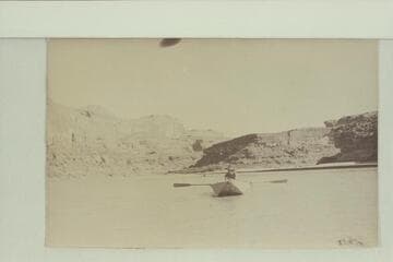 Up to mouth of San Juan.  RB-MV Expedition [on photo reverse:  upstream view on Colorado just  below jct. San Juan]