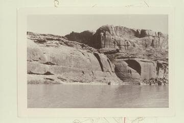 From Jackass Bench across the filling Lake Powell to left bank at the bend above Hole in the Rock