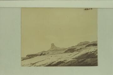 Toward the two peaks of GunSight Butte from near Padre Creek. RB-MV Expedition
