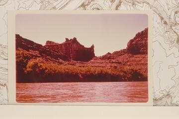 Saddle in The Loop; from Mile 7.2. Cisco gauge: May 19: 7,780 cfs. May 20: 9,910 cfs. May 21: 12,700 cfs