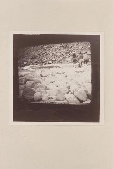 The "Ben Hurt" on the island at Rapid No. 20. From frame of 16mm movie film by Walt Prevost